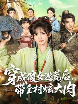 穿成傻女逃荒后，带全村炫大肉 - 年代穿越 (2025) 海报
